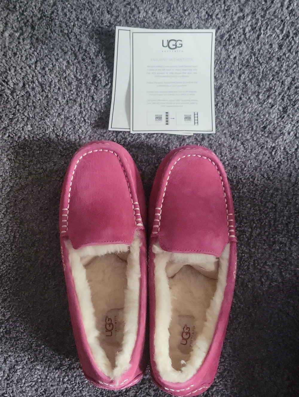 UGG Women's Moccasin Slippers in  Pink Suede